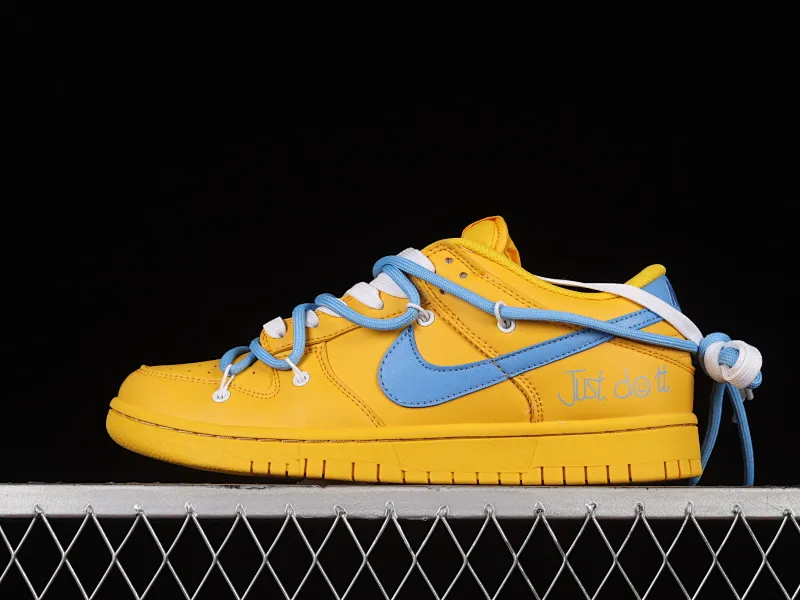 All categories Nk SB Dunk series Nk SB Dunk Low low-top sneakers Nk Dunk Low lemon yellow customized version of deconstructed strap casual sneakers DJ6188-100